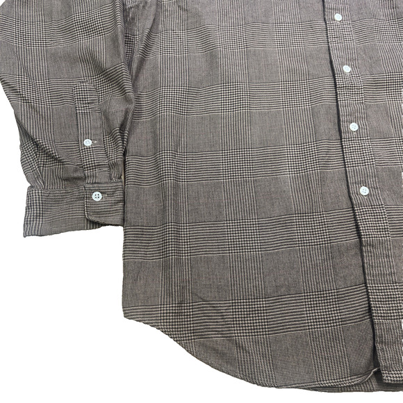 Vintage 90s Ralph Lauren Glen Plaid Flannel Shirt Size Large Preppy Huckberry - Picture 7 of 10